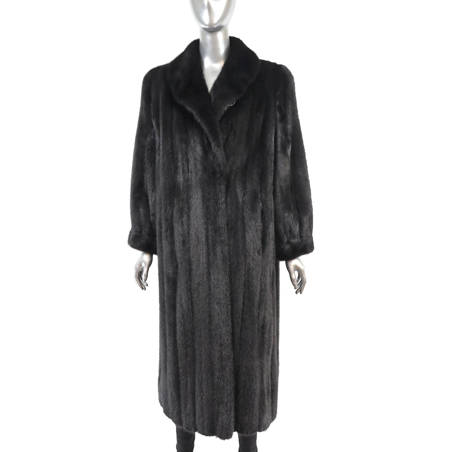 Black Mink Coat- Size XXL