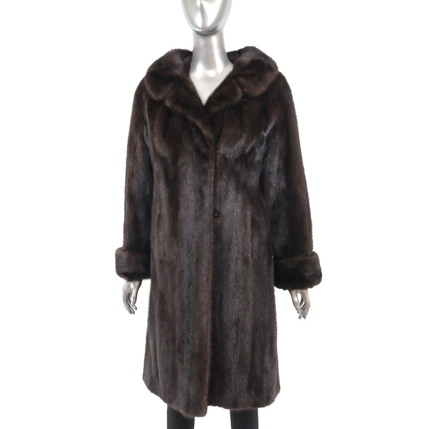 Dark Brown Mink Coat- Size M