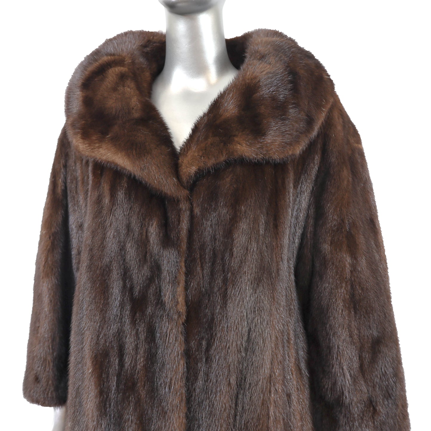 Brown Mink Coat- Size XL