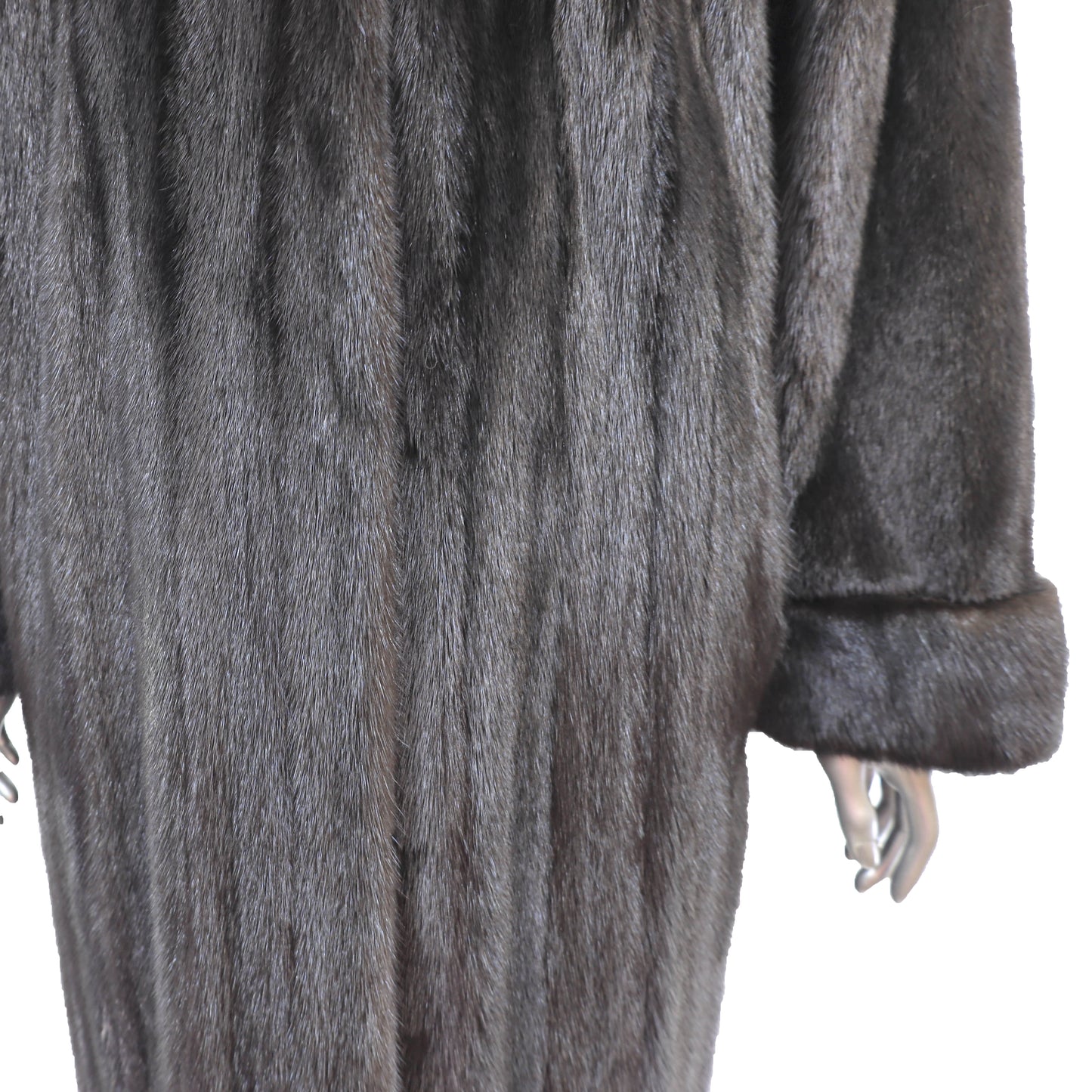 Black Mink Coat- Size XL