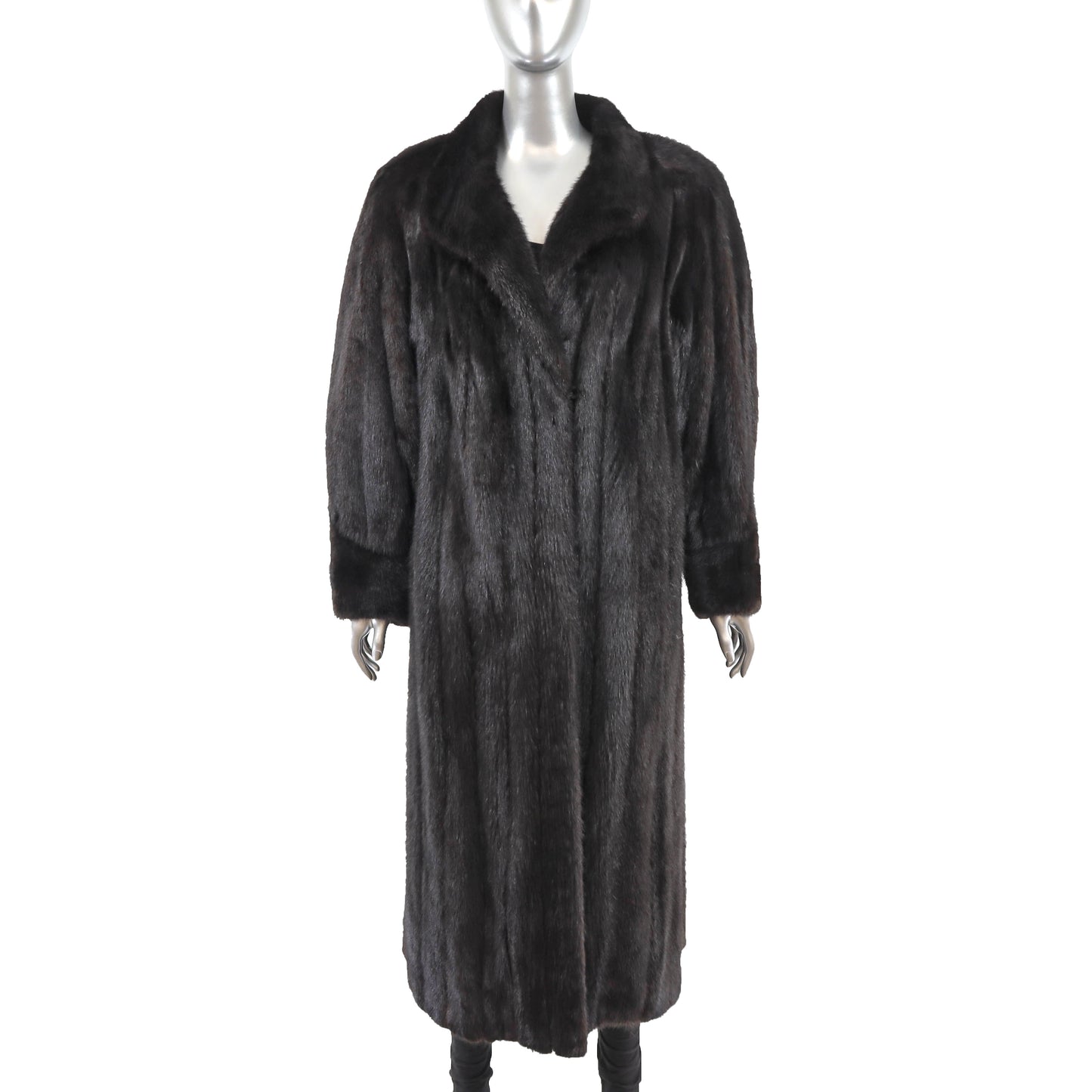 Dark Mahogany Mink Coat- Size XL