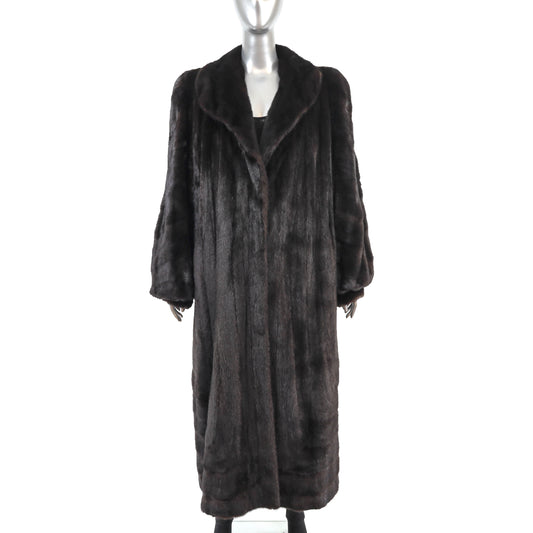 Black Mink Coat- Size XL