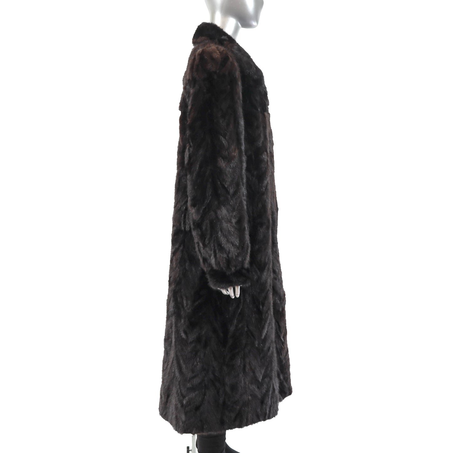 Mahogany Section Mink Coat- Size L