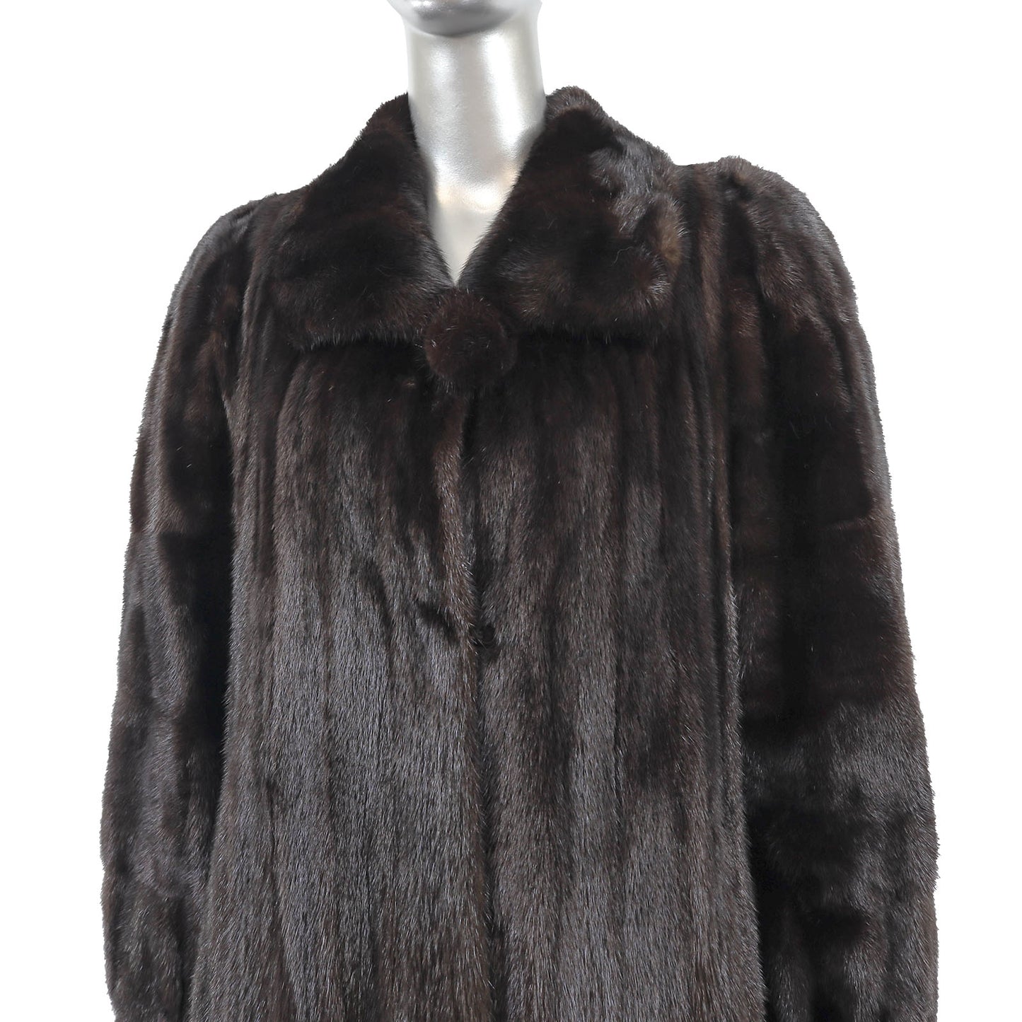 Dark Brown Mink Coat- Size L