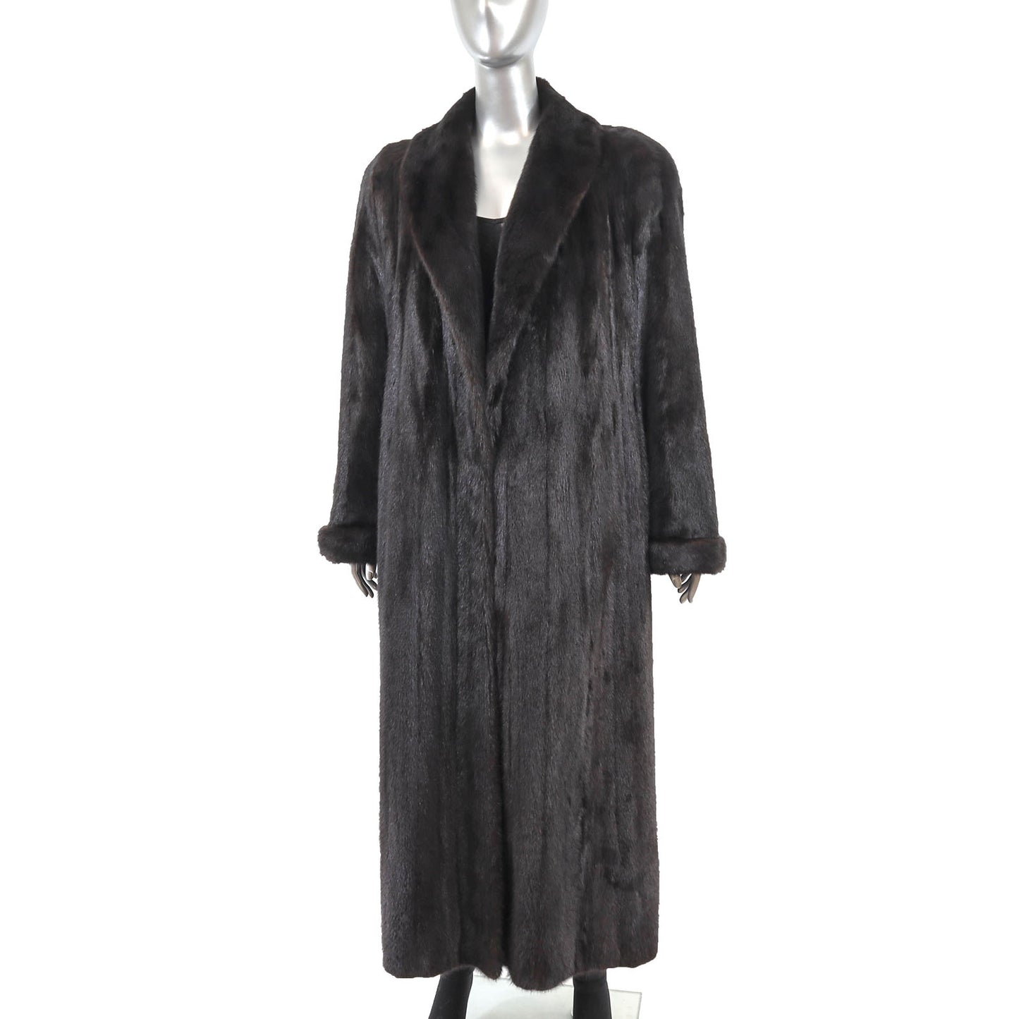 Dark Brown Mink Coat- Size XL