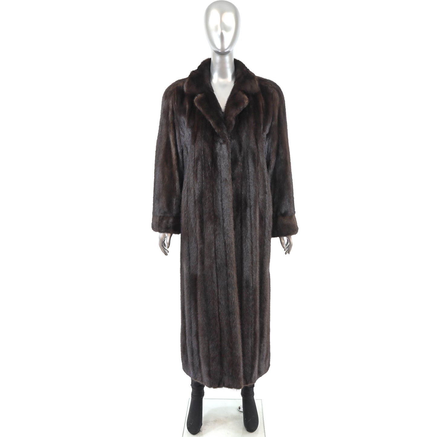 Dark Mahogany Mink Coat- Size M