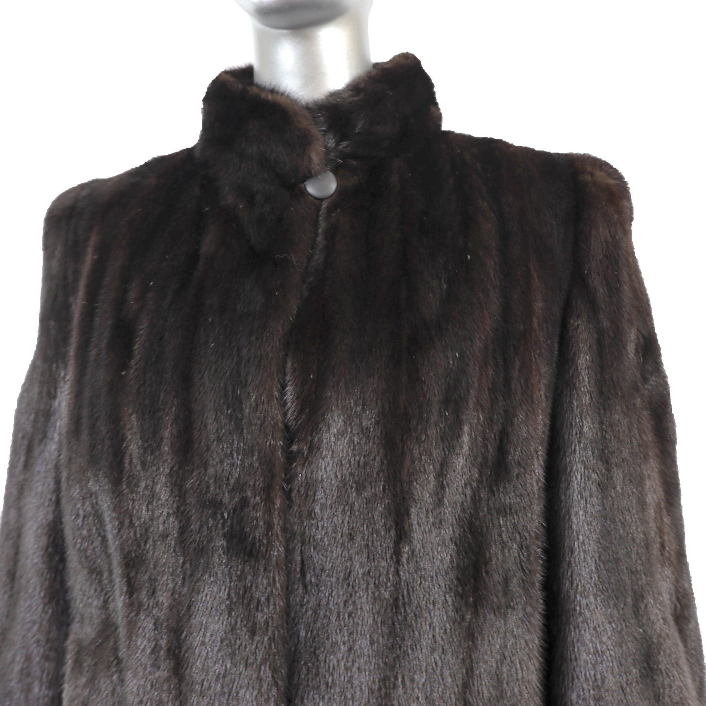 Dark Mahogany Mink Coat- Size M