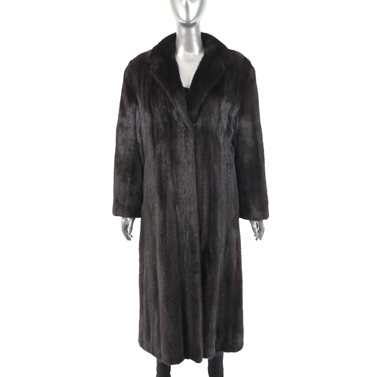 Dark Mahogany Mink Coat- Size M