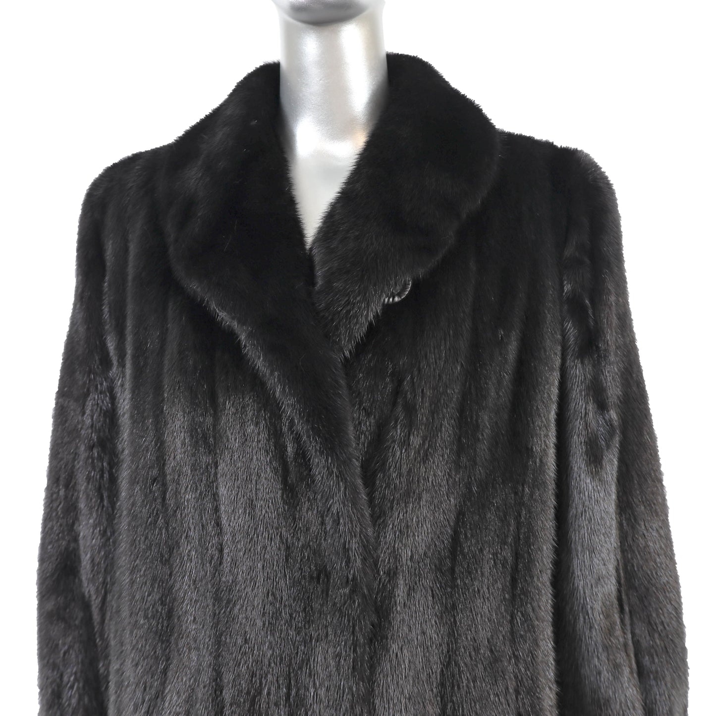 Black Mink Coat- Size XXL