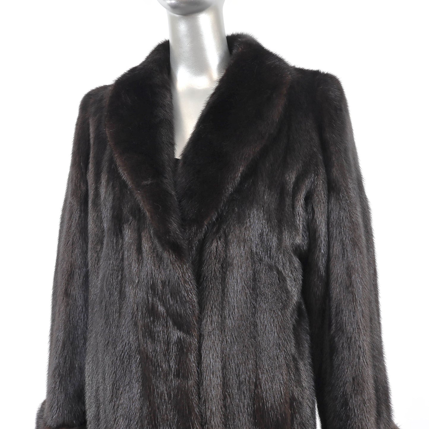 Black Mink Coat- Size M