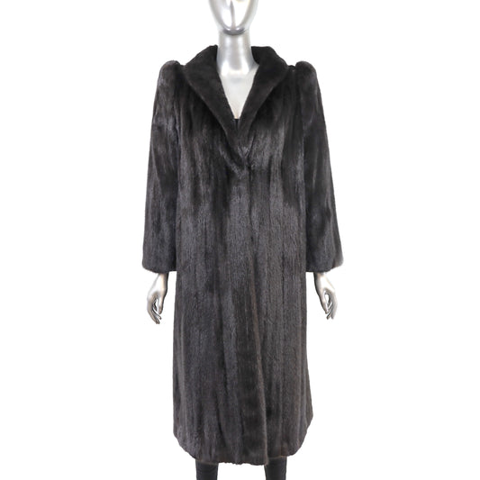 Black Mink Coat- Size M