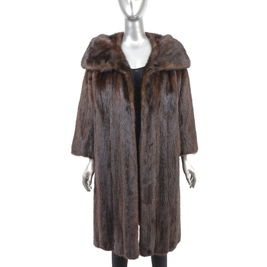 Brown Mink Coat- Size XXL