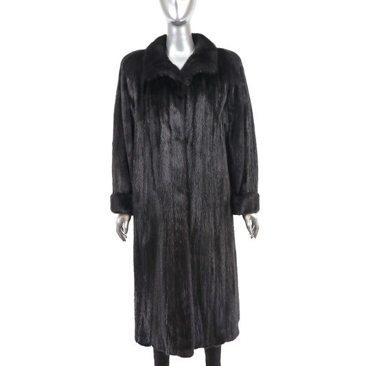 Black Mink Coat- Size M