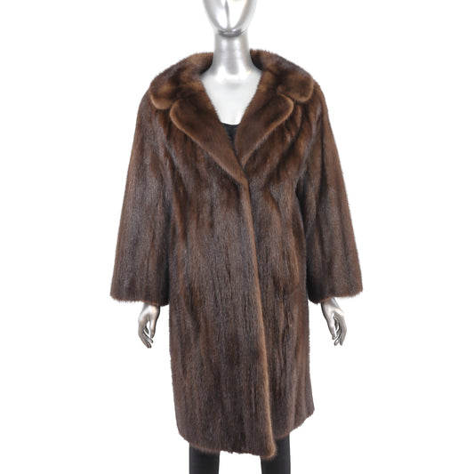 Brown Mink Coat- Size M