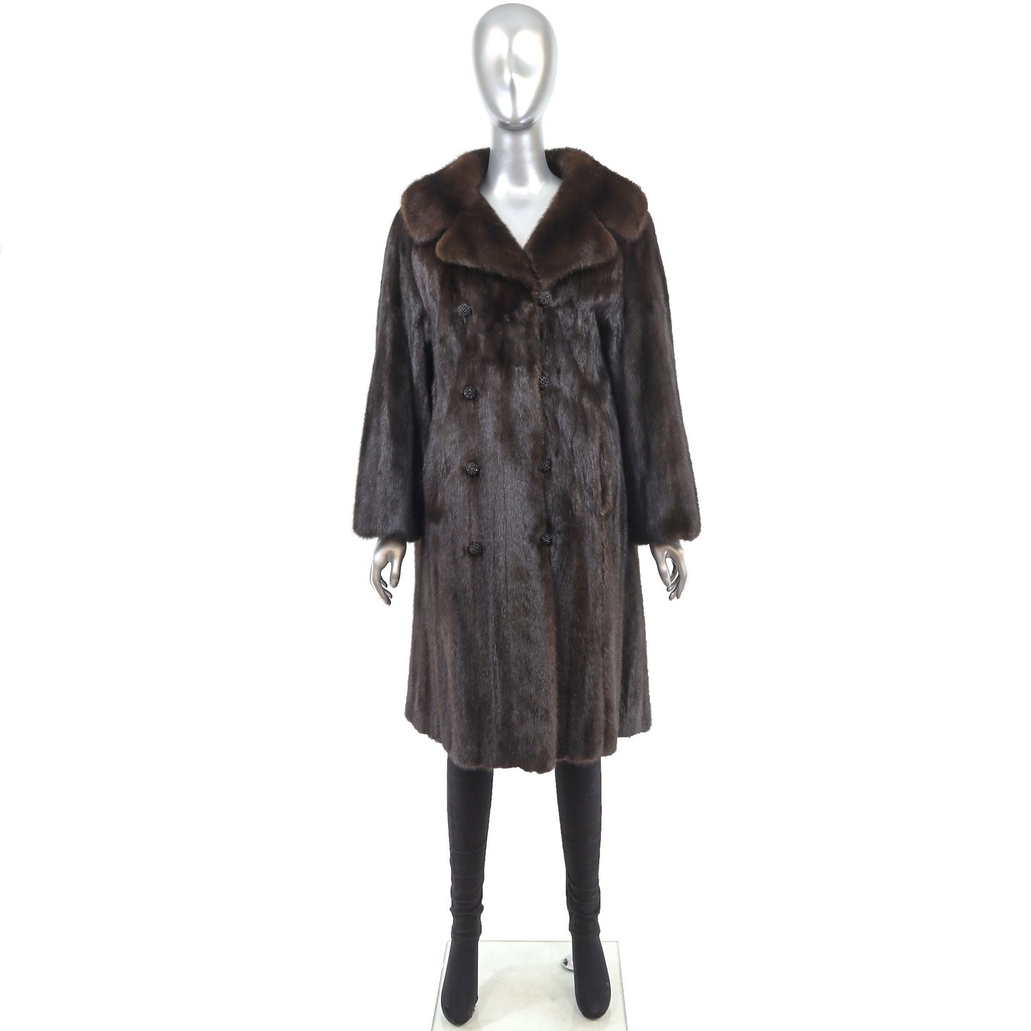 Dark Mahogany Mink 7/8 Coat- Size XXXL