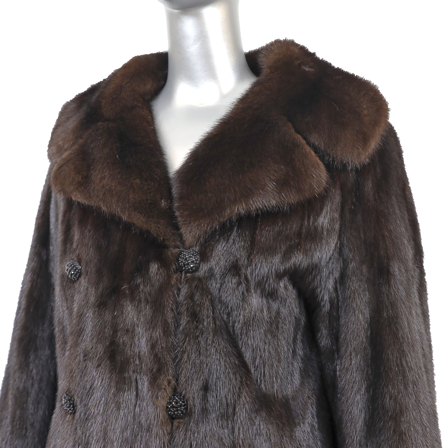 Dark Mahogany Mink 7/8 Coat- Size XXXL