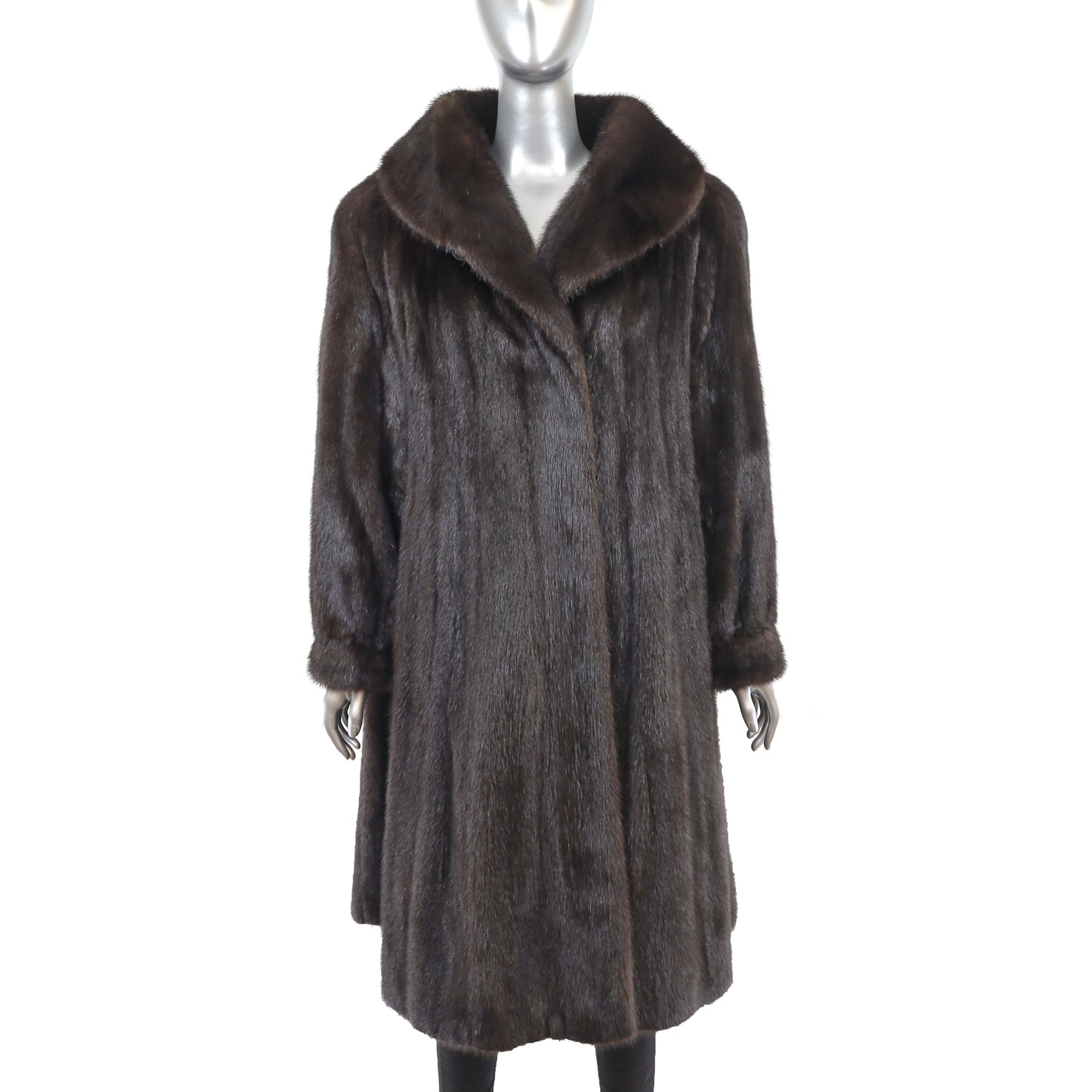 Brown Mink Coat- Size XL