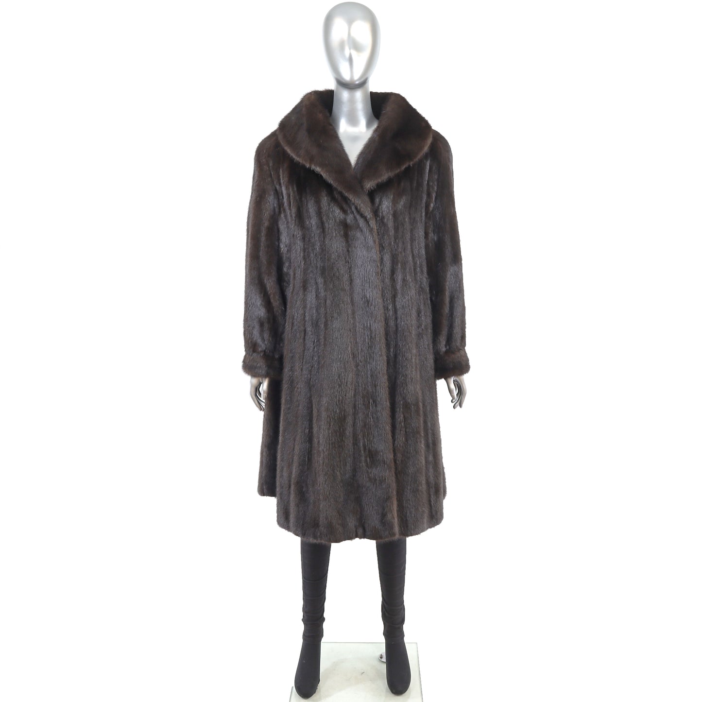 Brown Mink Coat- Size XL