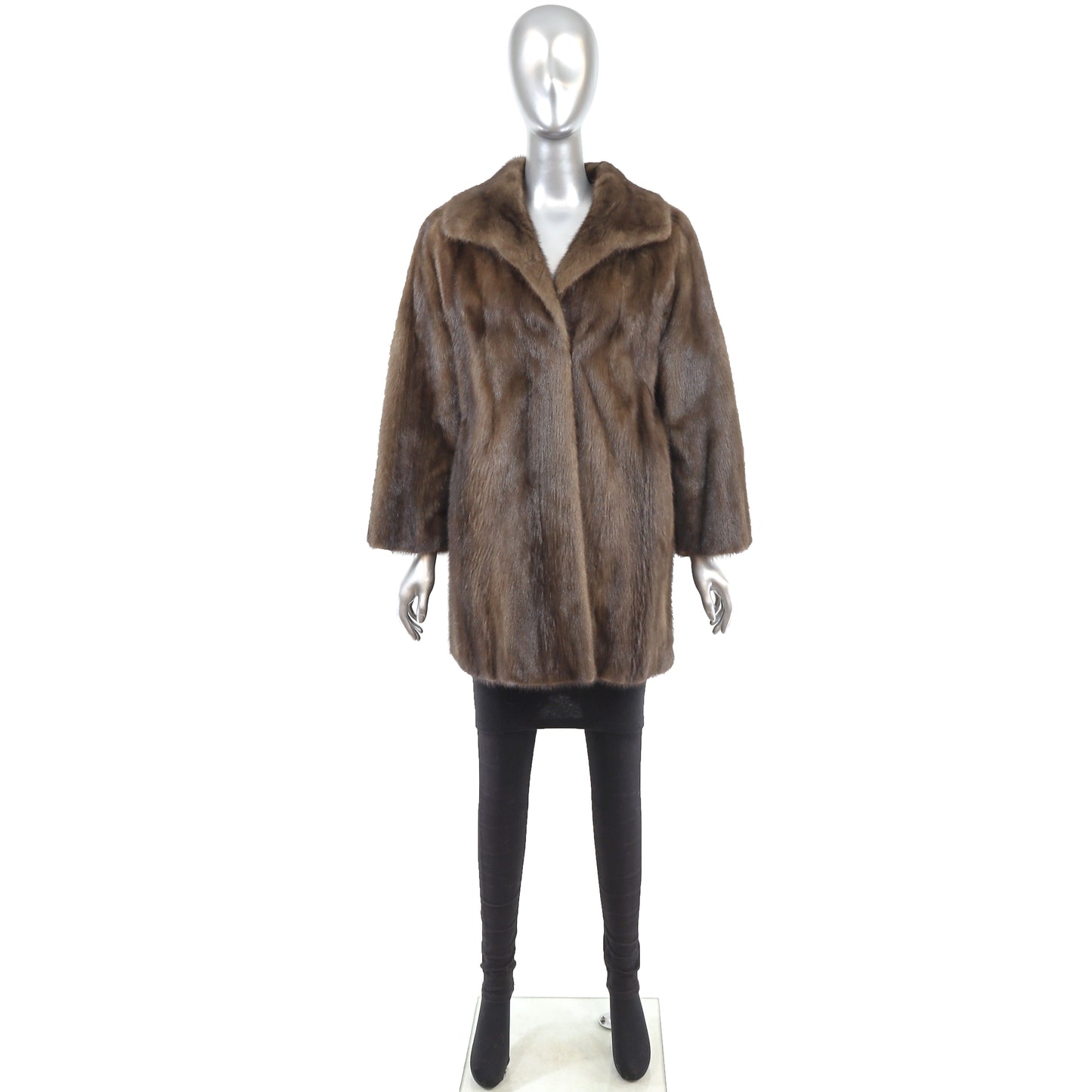 Brown Mink Coat- Size M