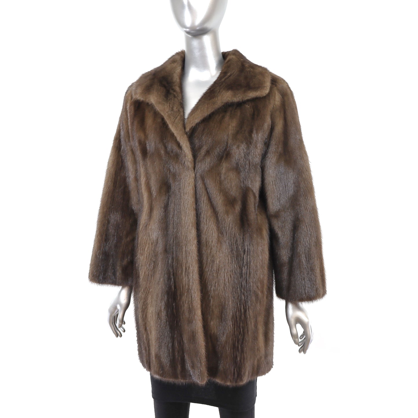 Brown Mink Coat- Size M