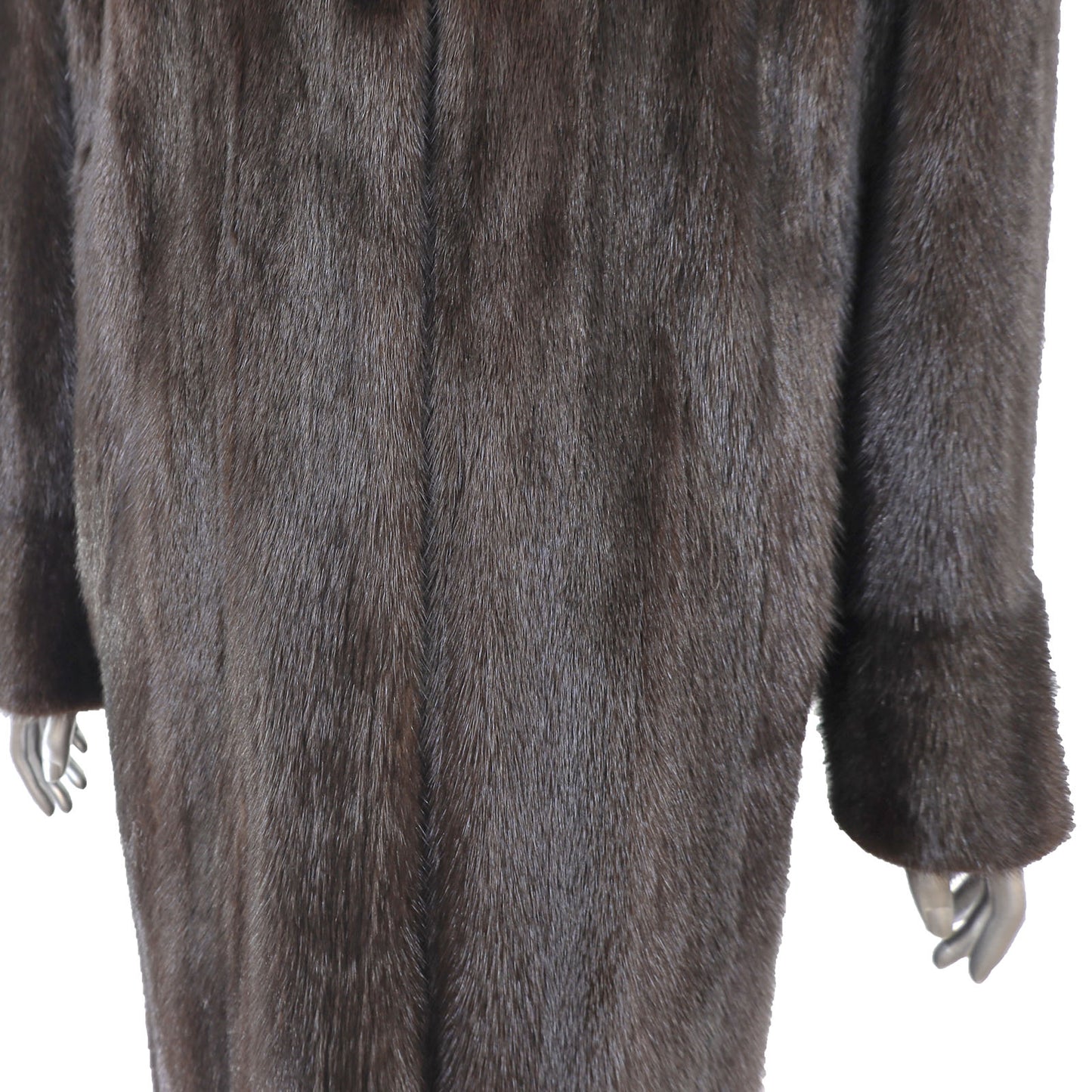 Brown Mink Coat with Matching Hat- Size M