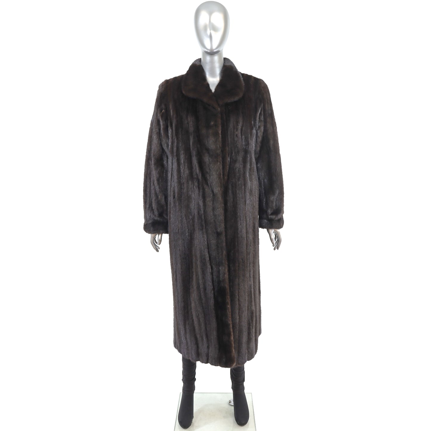 Blackglama Dark Mahogany Mink Coat- Size M