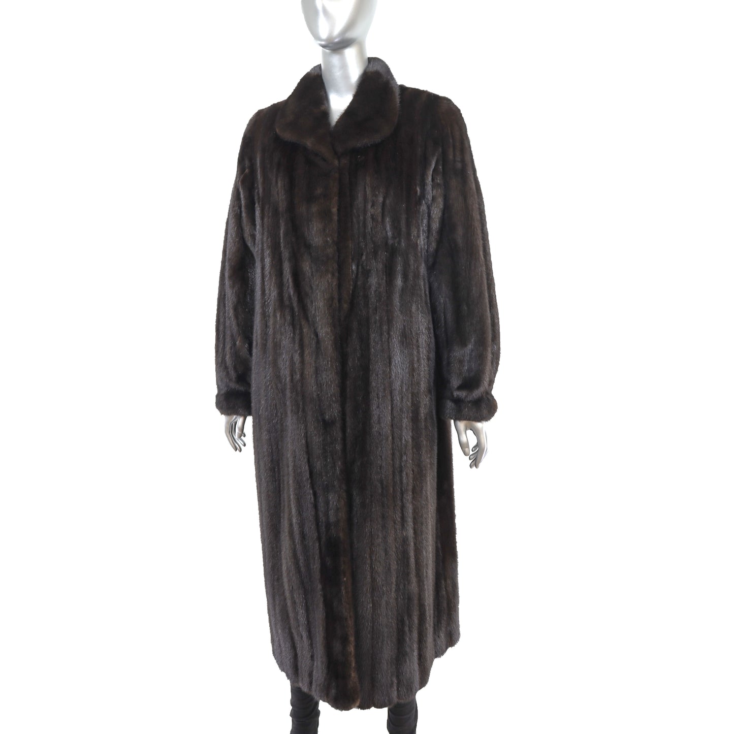 Blackglama Dark Mahogany Mink Coat- Size M