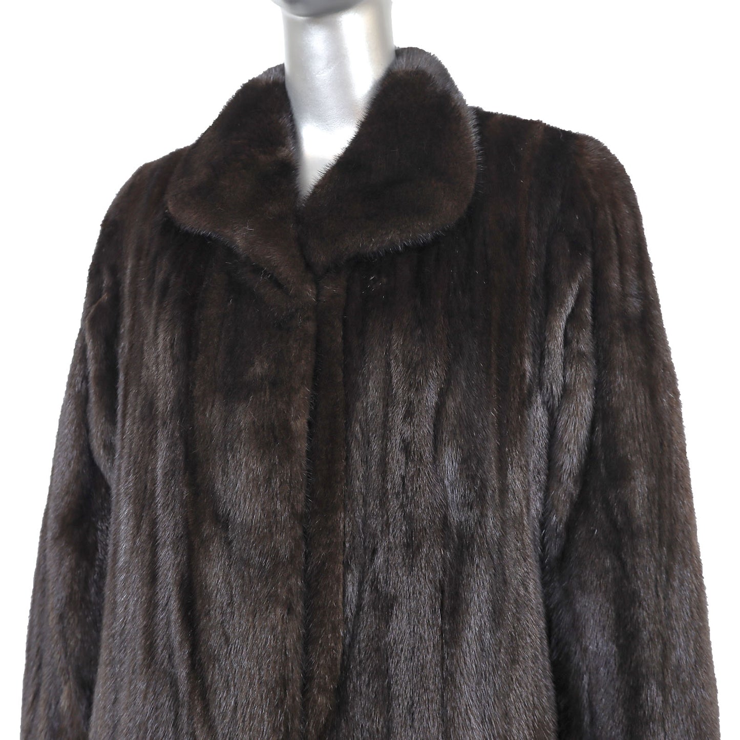 Blackglama Dark Mahogany Mink Coat- Size M