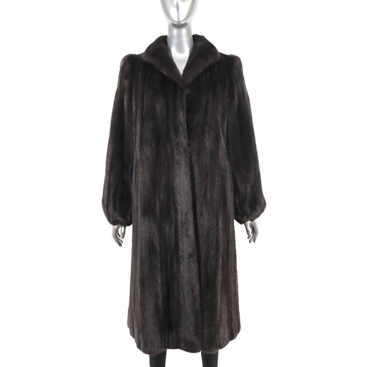 Revillon Black Mink Coat- Size M