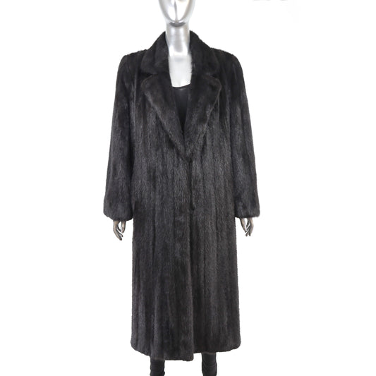 Black Mink Coat- Size L