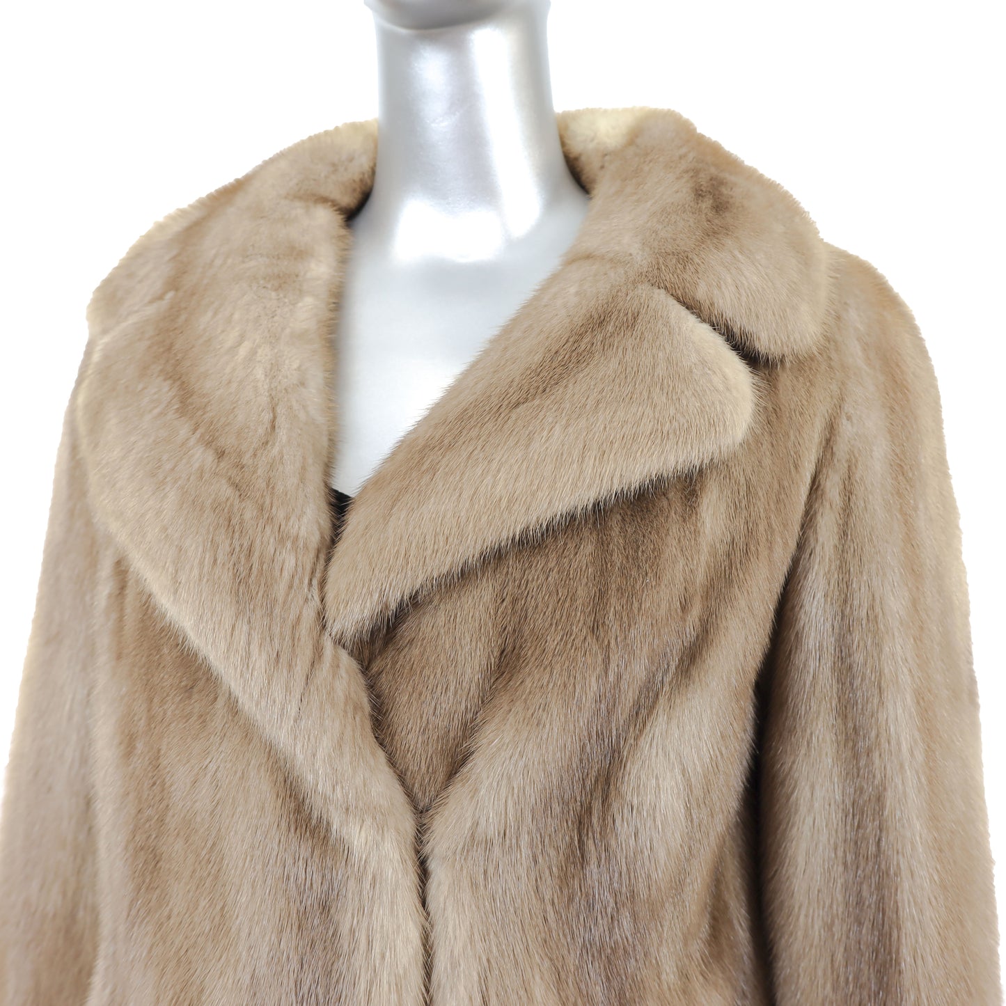 Light Brown Mink 3/4 Coat - Size S