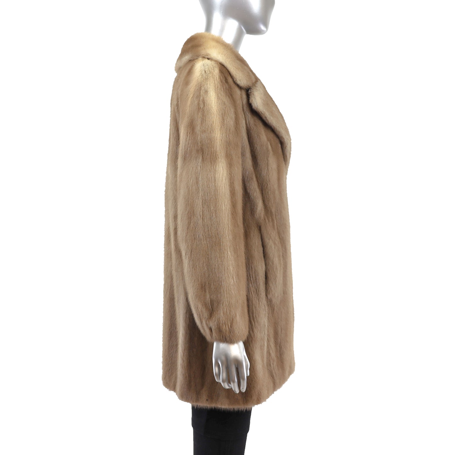 Light Brown Mink 3/4 Coat - Size S