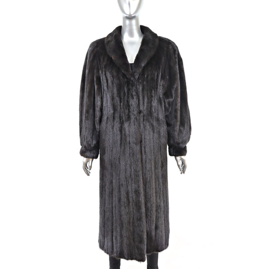 Black Mink Coat- Size M