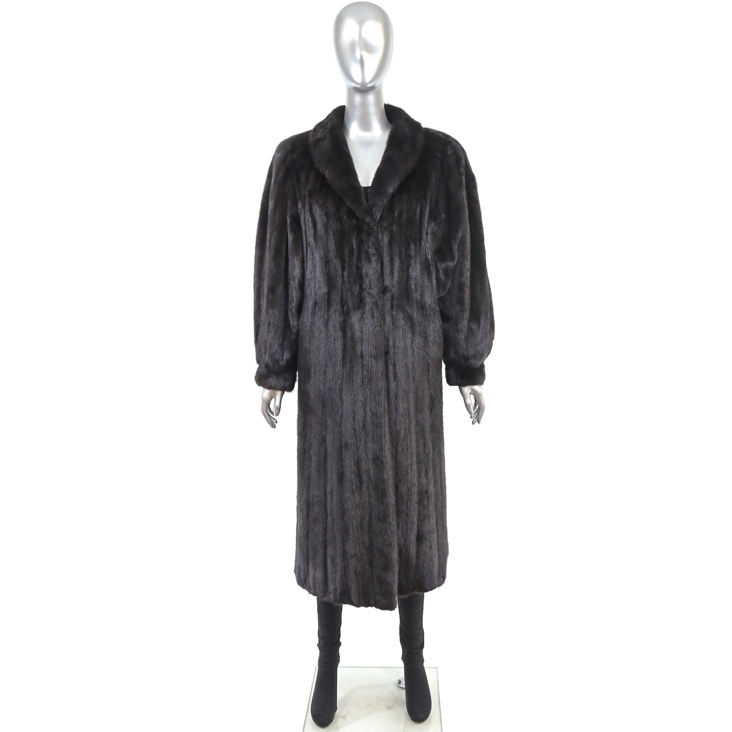 Black Mink Coat- Size M