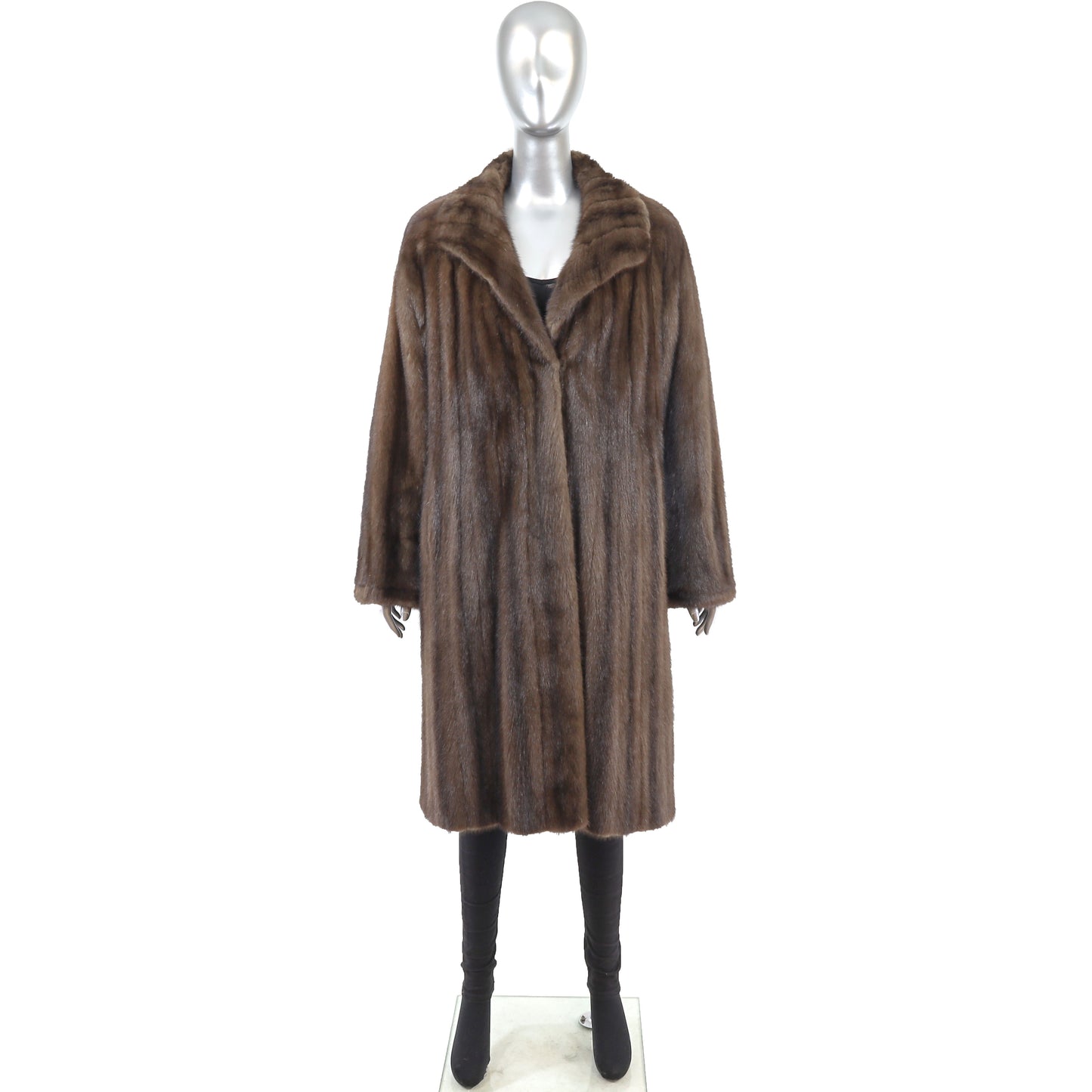 Brown Mink Coat- Size XL