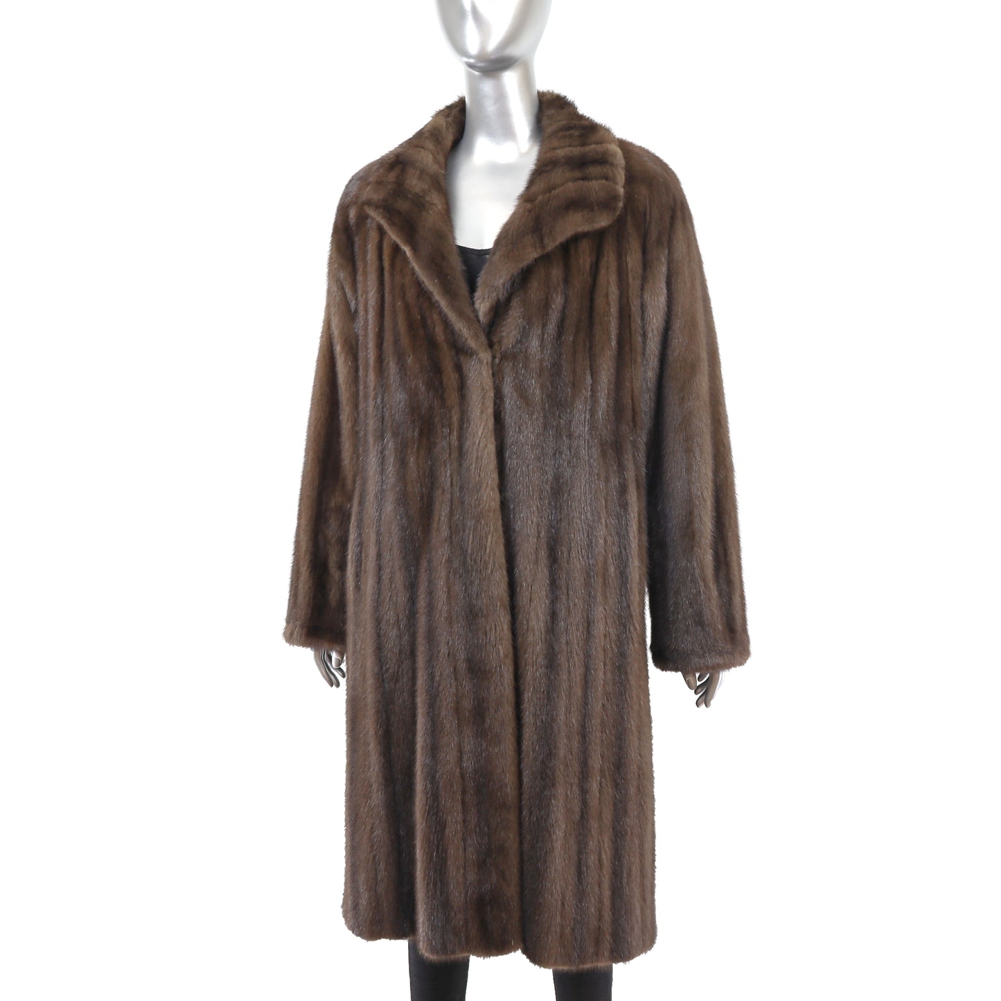 Brown Mink Coat- Size XL