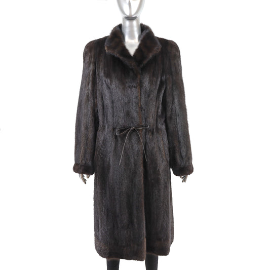 Dark Brown Mink Coat- Size M