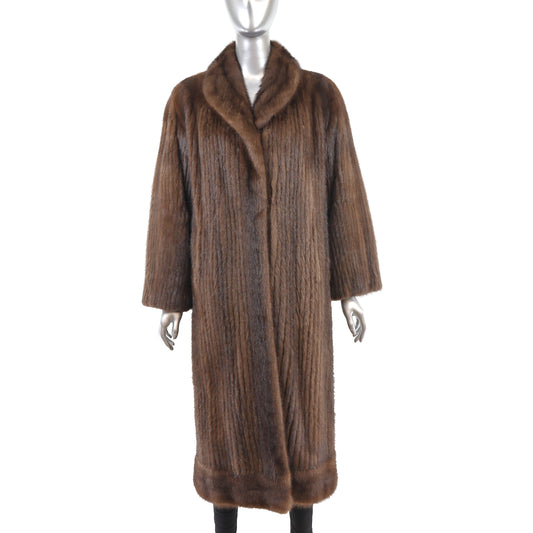 Brown Mink Coat- Size S