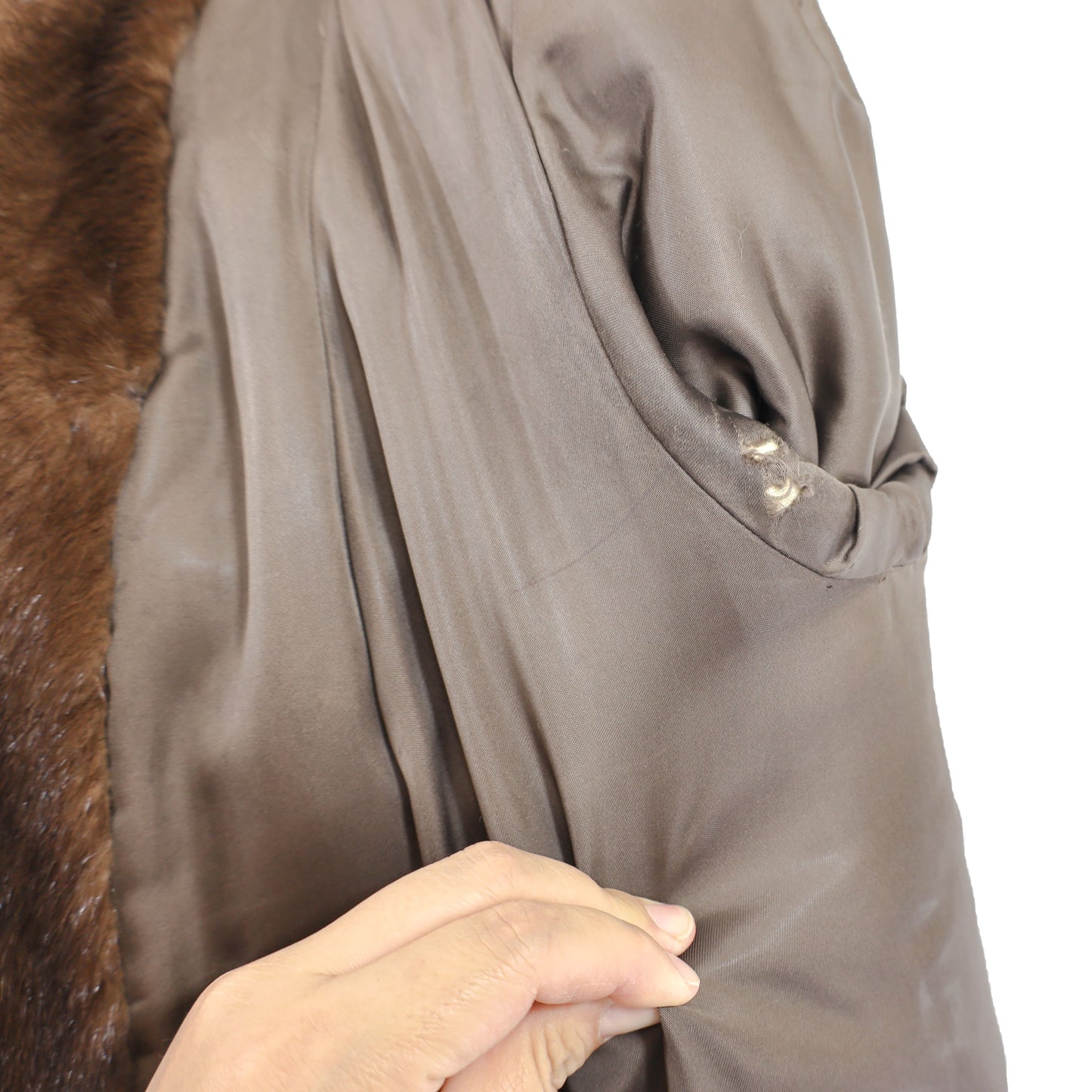 Brown Mink Coat- Size S