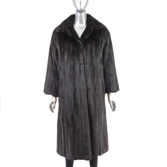 Black Mink Coat- Size M