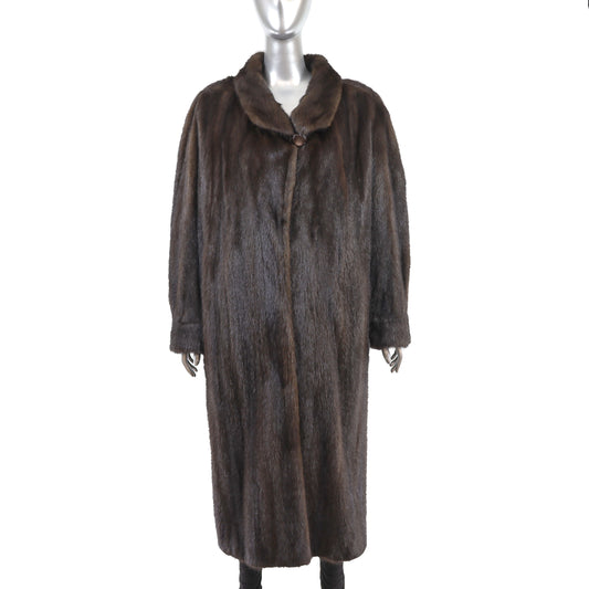 Brown Mink Coat- Size XXL