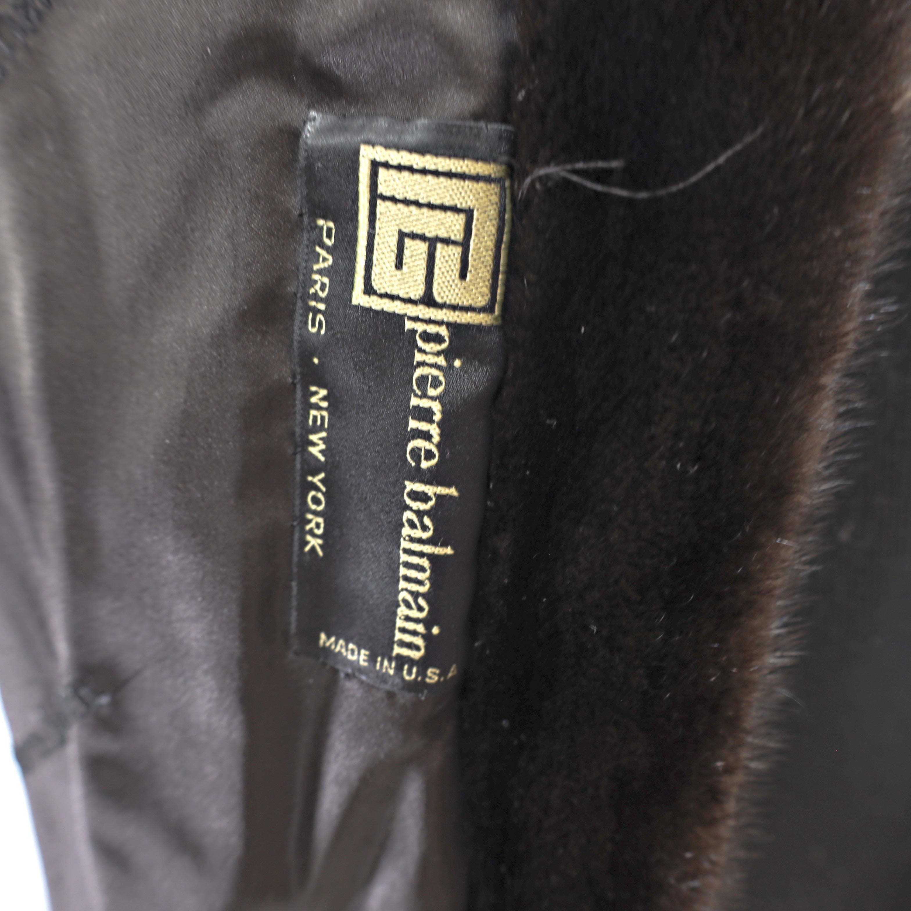 Pierre Balmain/ Blackglama Ranch Mink Coat- Size M | VintageFurs