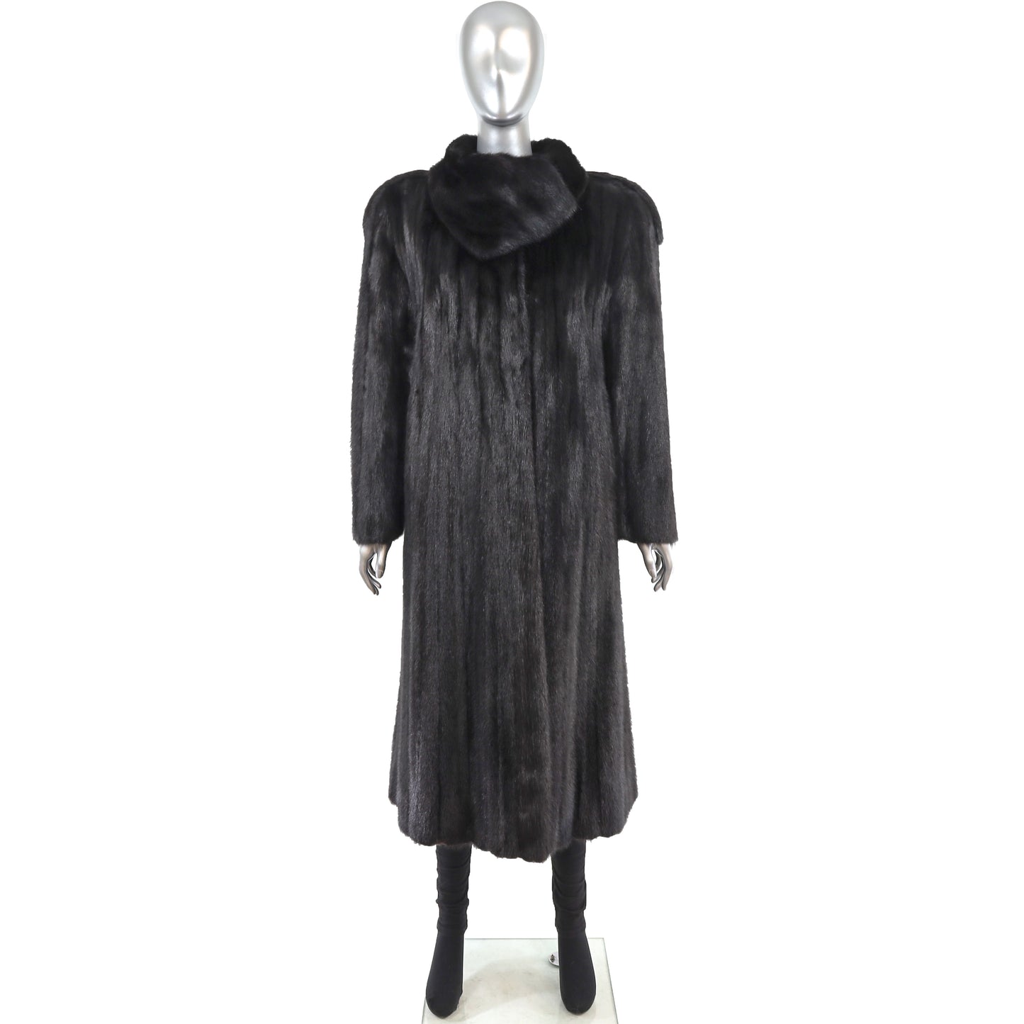 Black Mink Coat- Size M