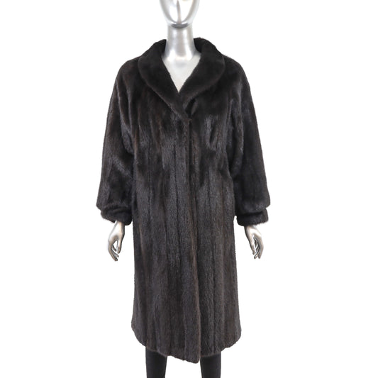 Black Mink Coat- Size M