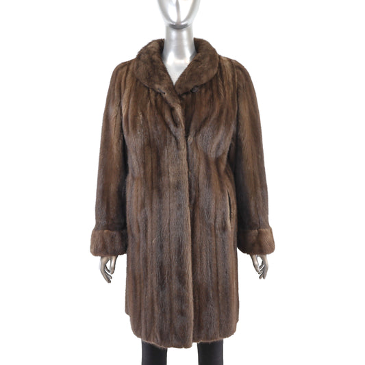 Brown Mink Coat- Size L