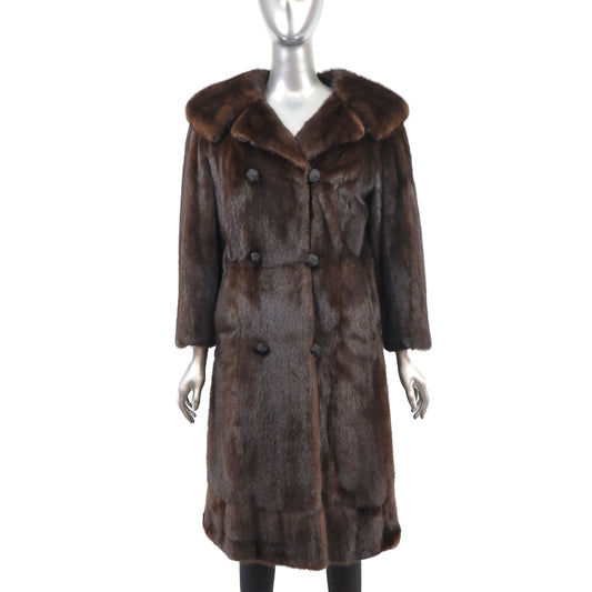 Brown Mink Coat- Size M