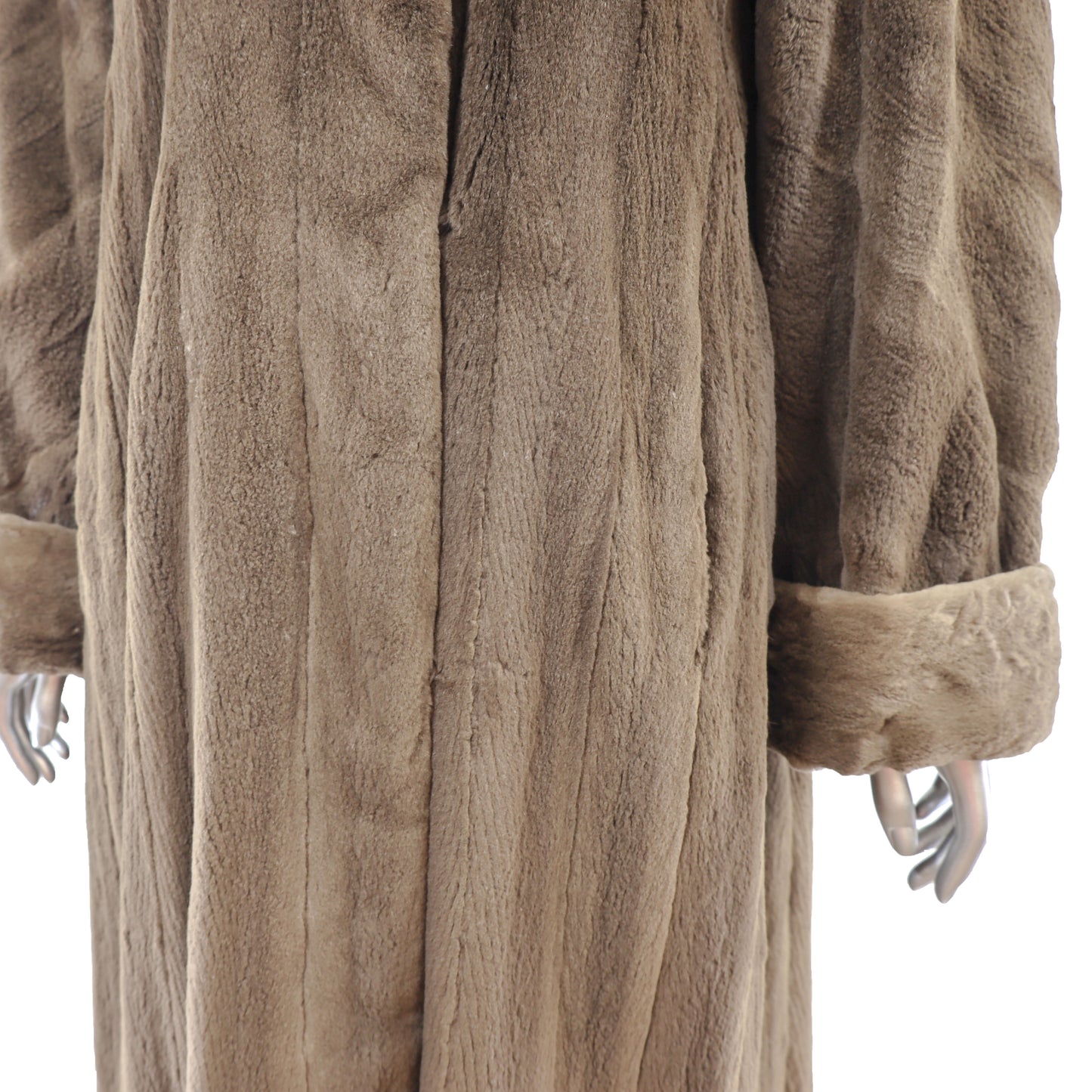 Sheared Mahogany Mink Coat Reversible to Microfiber- Size XXXL