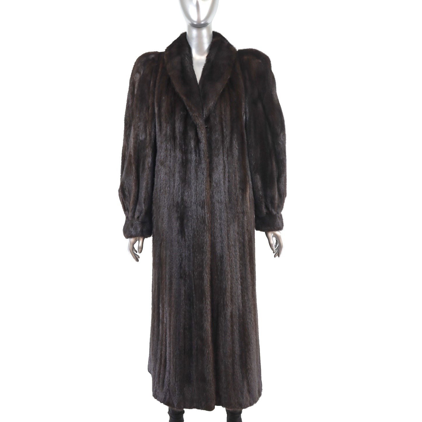 Dark Mahogany Mink Coat- Size M