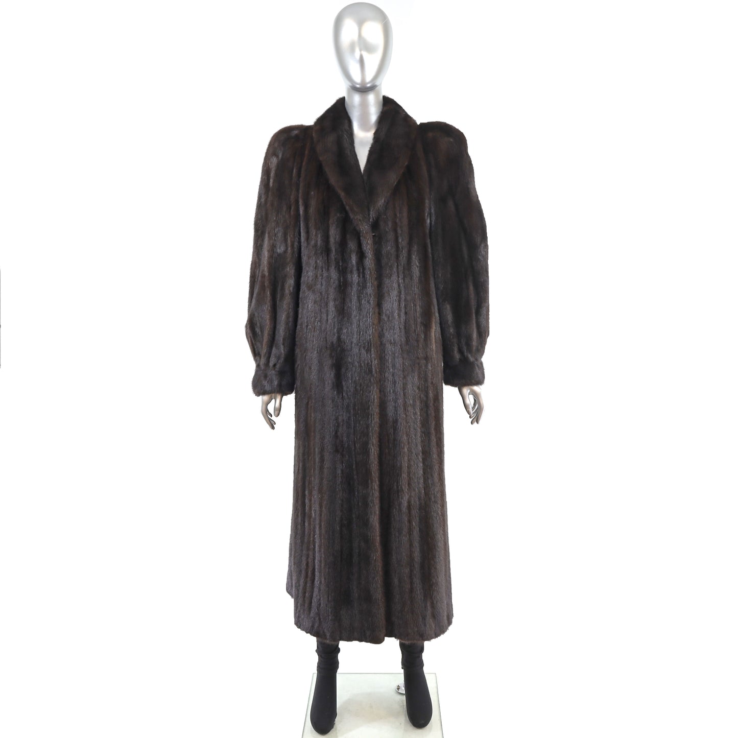 Dark Mahogany Mink Coat- Size M