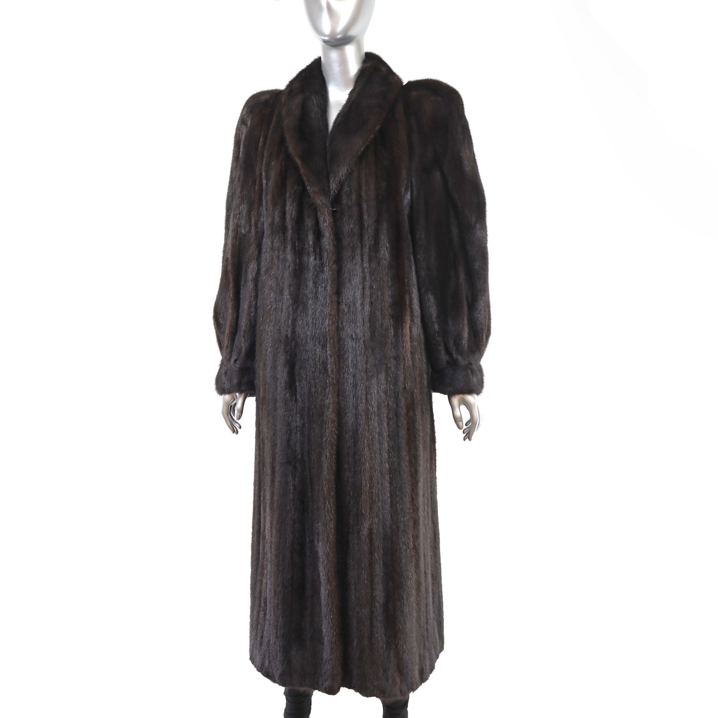 Dark Mahogany Mink Coat- Size M